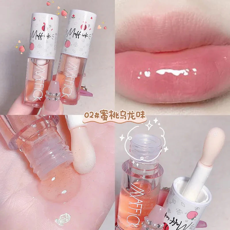 Make up Korean Beauty Cosmetics Lip Ink Gloss Labial Lips Moisturizer Jelly Lipstick Bright Oil Moisturizing Balm Big Lip Brush